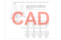 PolyGard2 schemat detekcji CO NO NO2 CO2 w tunelu (2 linie) CAD